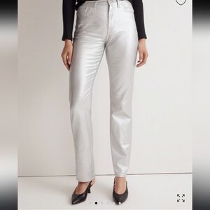 Madewell '90s Straight Jean in Silver Foil Sz 27